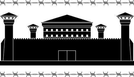 stencil of prison  vector illustration のイラスト素材