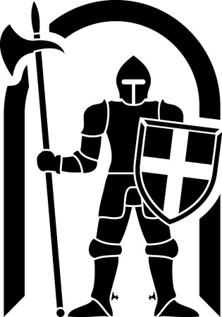 guardian  stencil  vector illustration のイラスト素材