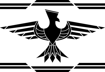 fantasy bird. stencil. vector illustrationのイラスト素材