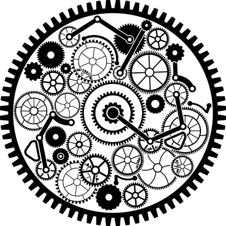 gear mechanism. vector illustrationのイラスト素材