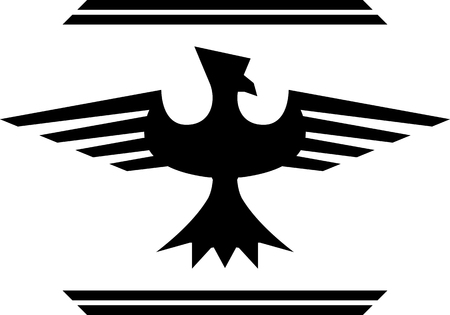 silhouette of fantasy bird. vector illustrationのイラスト素材