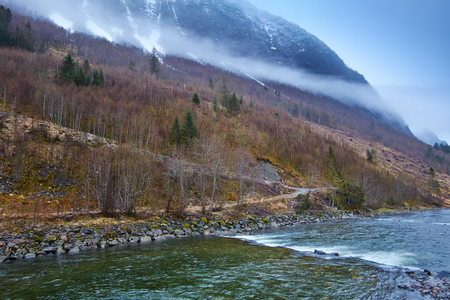 mountains riverの写真素材