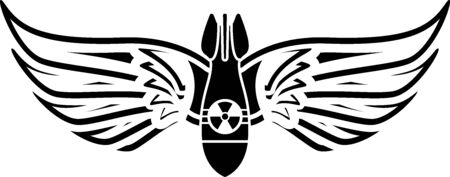 bomb with wings 1. raster versionの写真素材