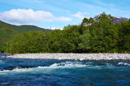 river in norwayの写真素材