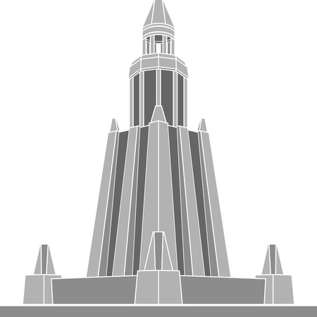 stencil of alexandria lighthouse. illustrationのイラスト素材