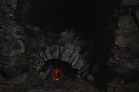 charcoal in the oven