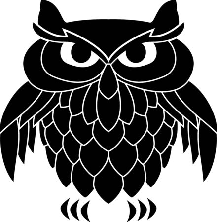Stencil of owl vector illustration for designのイラスト素材