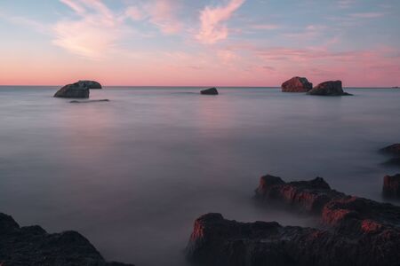 mystical landscape of the Baltic Sea. Estoniaの写真素材