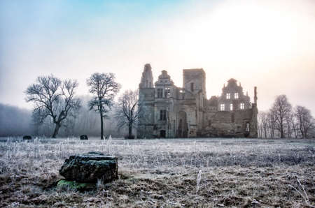 castle ruins in the morning sun. Estonia. Haapsalu. Ungru lossのeditorial素材