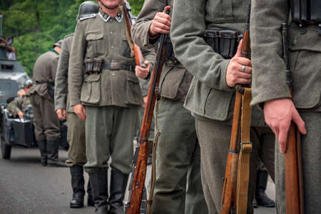 modern soldier on the battlefieldの写真素材