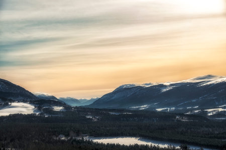 stunningly beautiful winter view of the Norwegian landscape