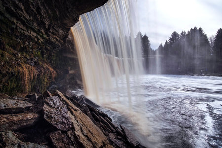 beautiful Jagala waterfall in estonia