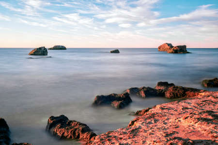 mystical landscape of the Baltic Sea. Estoniaの写真素材