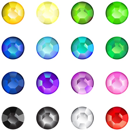 Set of colorful chaton roses illustrationのイラスト素材