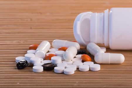 studio photo medical drugs to treat people on  backgroundの写真素材