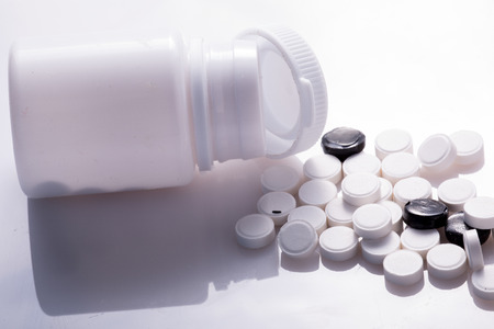 studio photo medical drugs to treat people on  backgroundの写真素材