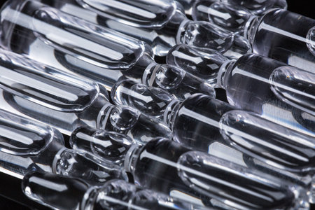 Studio photo medical ampoules on a black background