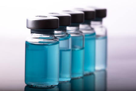 studio photo medical drugs to treat people in backgroundの写真素材