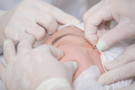 Photo of cosmetic procedures . Cosmetic injections .