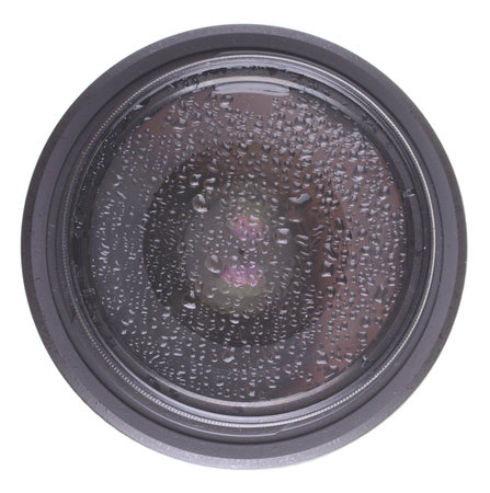 Protective filter is mounted on the lensの写真素材