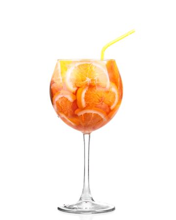 pitcher with a refreshing drink with lemon slices of orange and kiwi on white backgroundの写真素材