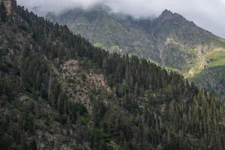 darkly rocks and cloudsの写真素材