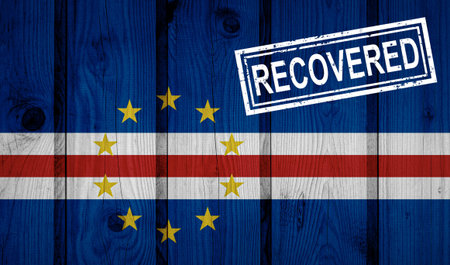 flag of Cape Verde that survived or recovered from the infections of corona virus epidemic or...
