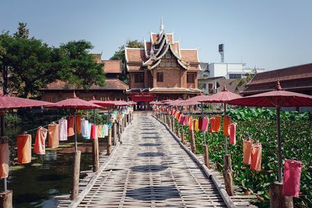 The central and ancient part of the city of Chiang Mai, Thailand. The main attractions, Ancient templesの写真素材