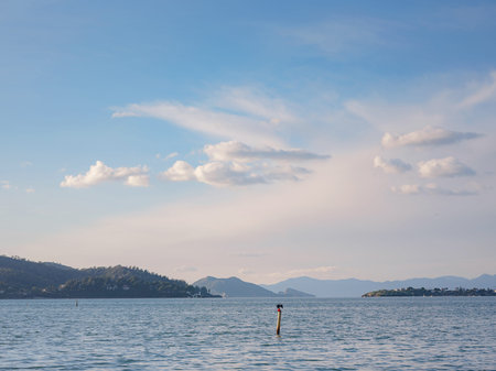 Fethiye Harbour, Turkey promenade of the city of Fethiye, the blue waters of Mediterranean. The resort town of Turkey.の写真素材