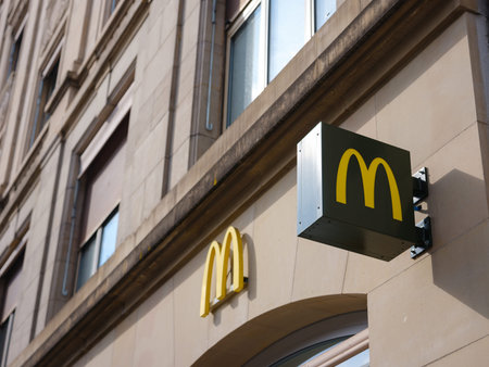 Basel, Switzerland - July 4 2022: McDonalds Restaurants of Basel. McDonalds logo. McDonalds is the...