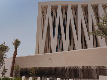 Abu Dhabi, UAE - March 21, 2023 : Abrahamic Family House, This is interfaith complex on Saadiyat...