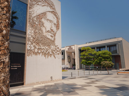 20 March 2023, Dubai, UAE: Dubai City Walk, travel and leisure venue in Dubai downtown with many cafes and restaurants and an outdoor retail complexのeditorial素材