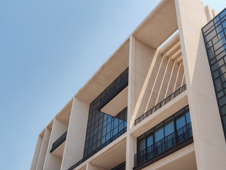 20 March 2023, Dubai, UAE: Dubai City Walk, travel and leisure venue in Dubai downtown with many cafes and restaurants and an outdoor retail complexのeditorial素材