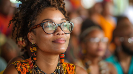 Juneteenth. People of all races and backgrounds come together to commemorate Juneteenth, demonstrating solidarity with fight for racial equality and their commitment to creating a more just society.の素材