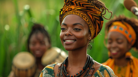 Juneteenth. Artists, musicians, and performers express their creativity through music, dance, visual arts, showing the rich cultural heritage and artistic expressions of African Americans.の素材