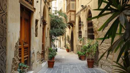 arabic street details. the old city in the style of Arabic architecture.の素材