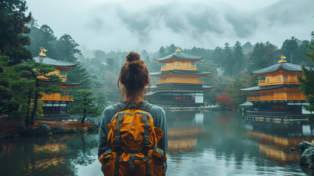 Golden Week Adventure in Japan. A woman looking to rediscover the beauty of your own country with fresh eyes.の素材