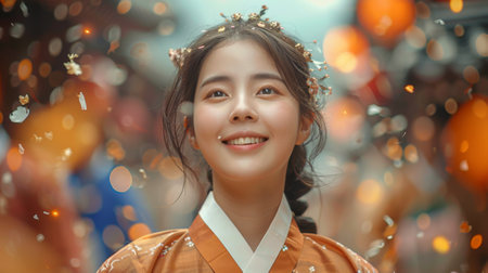 Chuseok Festival . sights, sounds, and heartwarming moments of Chuseok celebrations.の素材