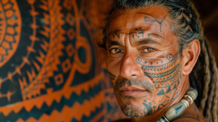 Timkadin Festival (Morocco). traditional Berber tattooの素材