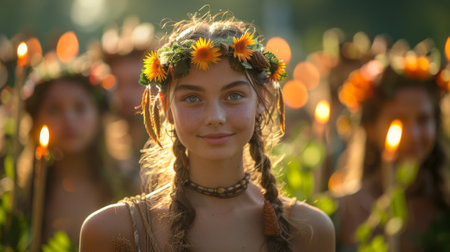 Summer solstice. Delve into the historical and cultural significance of the summer solstice in different regions of the world, exploring ancient rituals, folklore, and traditions.の素材