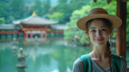 Golden Week Adventure in Japan. A woman looking to rediscover the beauty of your own country with fresh eyes.の素材