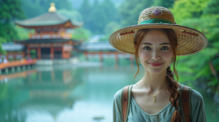 Golden Week Adventure in Japan. A woman looking to rediscover the beauty of your own country with fresh eyes.の素材
