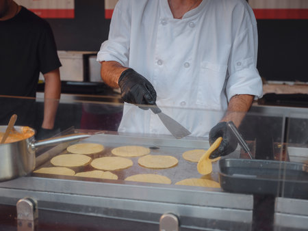 Vienna Film Festival, Europe's largest culture, culinary festival. People enjoying movies and restaurants in Vienna's main square, Rauthausplatz by city hall.の写真素材