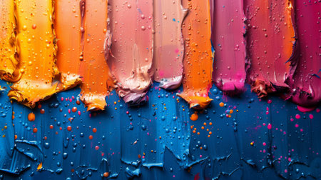 Splashes and streaks of different colors. Holi celebration. Happy Holi, Concept Indian color festival.の素材