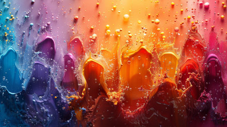 Splashes and streaks of different colors. Holi celebration. Happy Holi , Concept Indian color festival.の素材