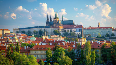 The historic city of Prague provides a stunning backdrop for the festival, with its majestic architecture, charming streets, and vibrant cultural scene adding to the overall experience.の素材