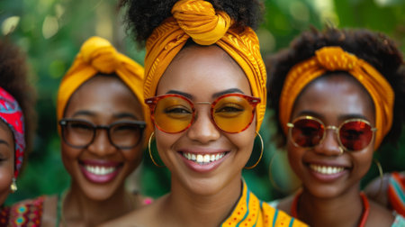 Black history month or womans day celebration, Africa day concept Ethnic black womanの素材