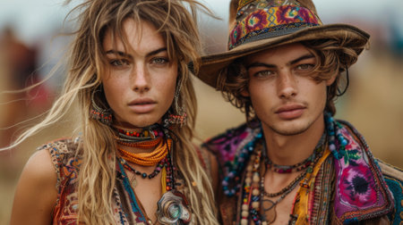 Glastonbury Festival . fashion collection inspired by the eclectic and often bohemian style of Glastonbury attendees.の素材