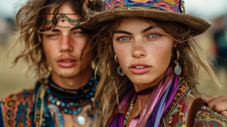 Glastonbury Festival . fashion collection inspired by the eclectic and often bohemian style of Glastonbury attendees.の素材