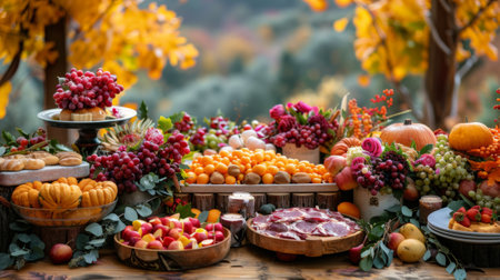 Autumn or fall season. The Harvest Bounty Feastの素材